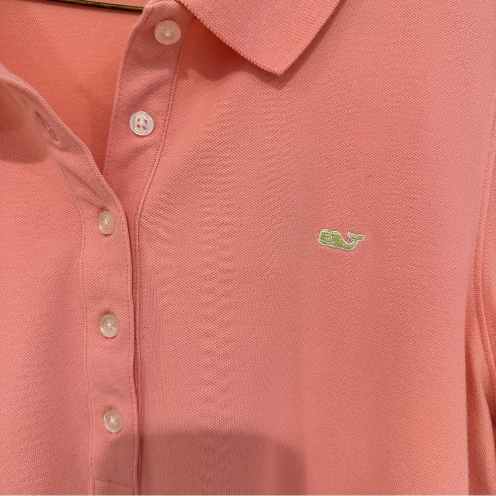 Vineyard vines women’s short sleeve cotton polo shirt light pink size large - Picture 7 of 9